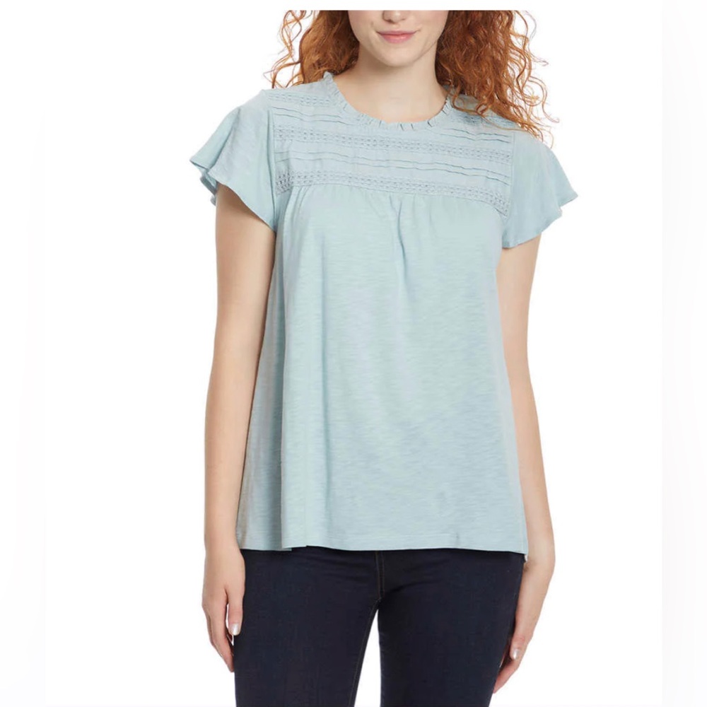 Ella Moss Ladies' Lace Trim Knit Top